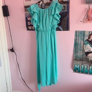Turquoise formal romper